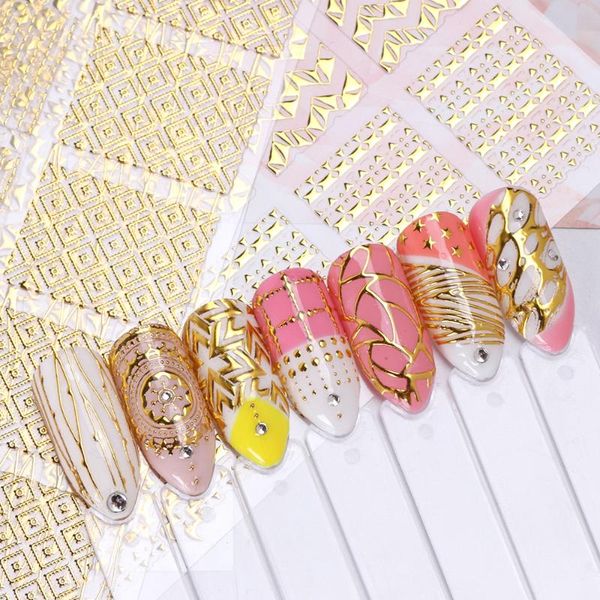 cells golded sliders 3d nail stickers straight curved liners stripe tape wraps geometric art decorations bptz & decals, Black
cells golded sliders 3d nail stickers straight curved liners stripe tape wraps geometric art decorations bptz & decals, Black