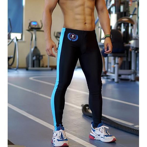men's pants tights compression sports men running gym leggings male training jogging trousers, Black
men's pants tights compression sports men running gym leggings male training jogging trousers, Black