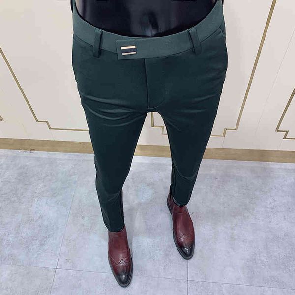 men's suits & blazers new mens social fashion button green pants street clothing men business slim dress solid suit pant, White;black
men's suits & blazers new mens social fashion button green pants street clothing men business slim dress solid suit pant, White;black