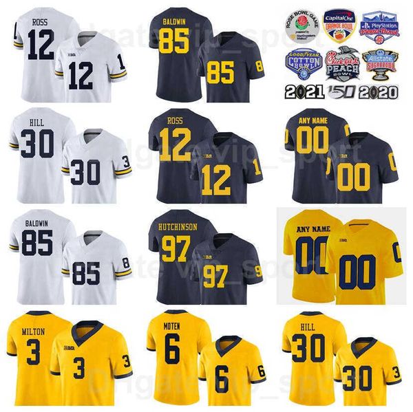 ncaa college michigan wolverines 85 daylen baldwin jersey men football 12 josh ross 30 daxton hill 6 rj moten 97 aidan hutchinson 3 joe milt, Black
ncaa college michigan wolverines 85 daylen baldwin jersey men football 12 josh ross 30 daxton hill 6 rj moten 97 aidan hutchinson 3 joe milt, Black