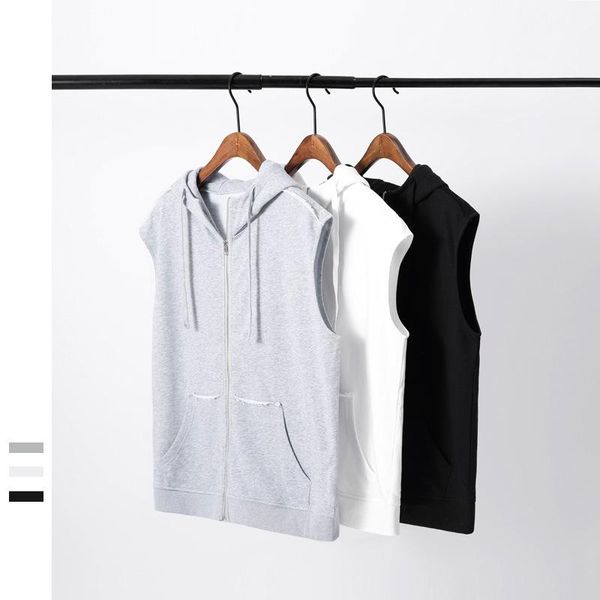 men's vests 52118 spring autumn men hooded waistcoat zipper solid color simple casual daily all-match handsome youth sleeveless vest, Black;white
men's vests 52118 spring autumn men hooded waistcoat zipper solid color simple casual daily all-match handsome youth sleeveless vest, Black;white