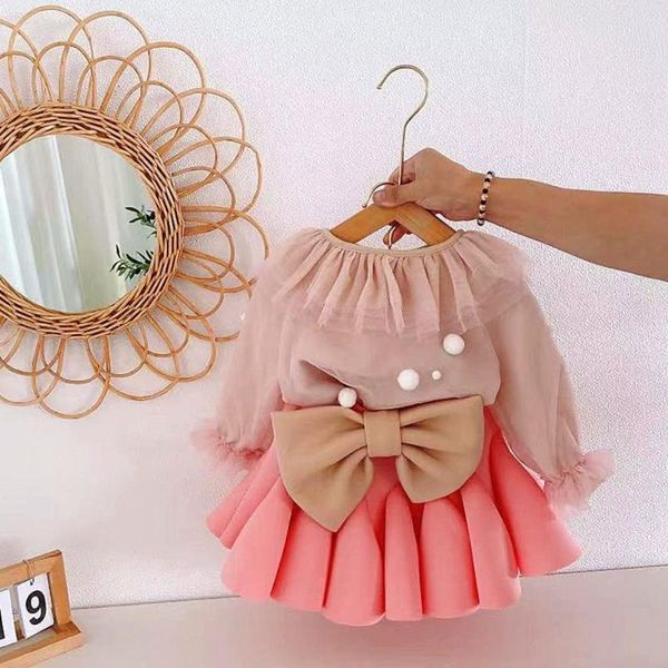 clothing sets sweet girls princess party clothes set baby kids children autumn long sleeve lace blouse +bow pleated skirt 2pcs suit adk3, White
clothing sets sweet girls princess party clothes set baby kids children autumn long sleeve lace blouse +bow pleated skirt 2pcs suit adk3, White