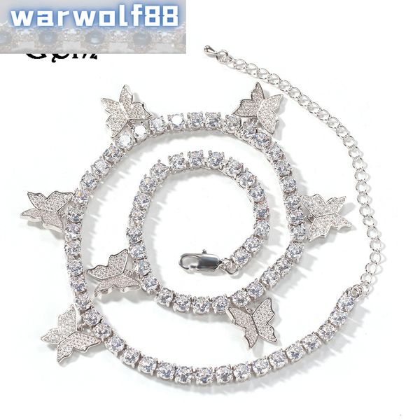 18k row diamond zircon jewelry popular hip hop creative butterfly tennis chain necklace fashion clavicle, Black
18k row diamond zircon jewelry popular hip hop creative butterfly tennis chain necklace fashion clavicle, Black