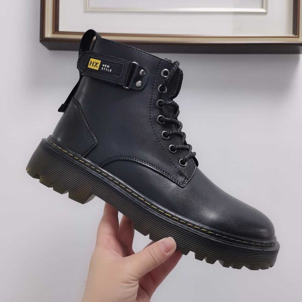 2021 summer martin boots british high men's leather shoes net red work clothes fashion top, Black
2021 summer martin boots british high men's leather shoes net red work clothes fashion top, Black