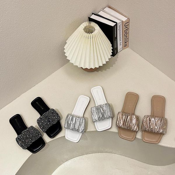 shoes woman 2021 square toe slippers flat luxury slides pantofle jelly flip flops low designer summer glitter soft basic fab, Black
shoes woman 2021 square toe slippers flat luxury slides pantofle jelly flip flops low designer summer glitter soft basic fab, Black