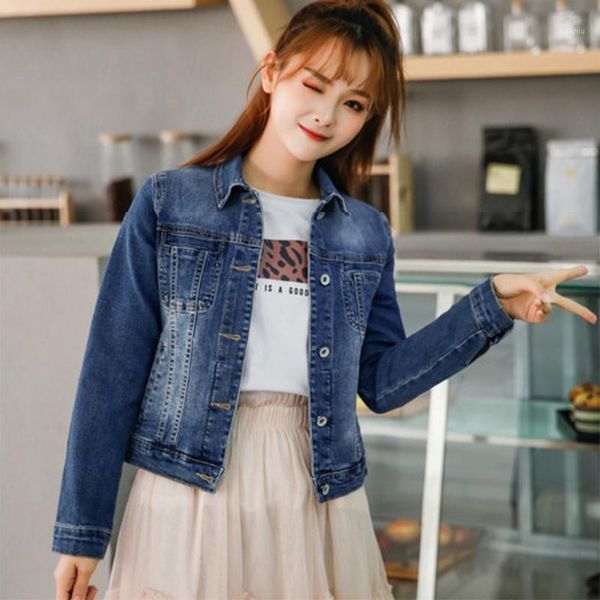 women's jackets casual all-match coat denim stretch female jacket short long-sleeved spring and autumn korean version, Black;brown
women's jackets casual all-match coat denim stretch female jacket short long-sleeved spring and autumn korean version, Black;brown