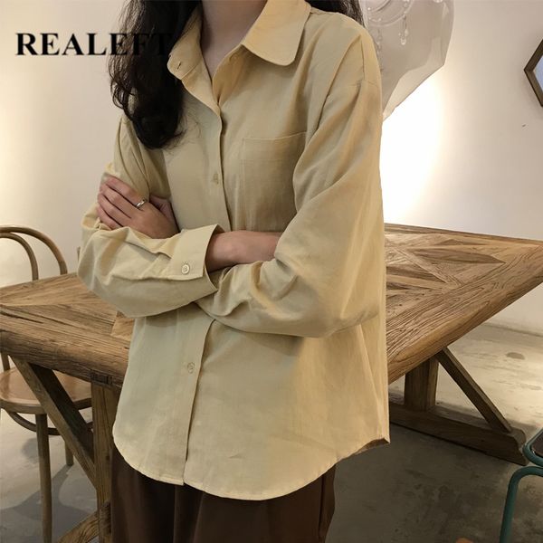 spring simple women's shirt female blouse turn-down collar long sleeve korean ol style loose blouses 210428, White
spring simple women's shirt female blouse turn-down collar long sleeve korean ol style loose blouses 210428, White