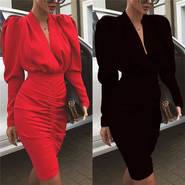 elegant women ol business office deep v-neck dress formal bodycon sheath pencil dresses long sleeve high waist slim casual, Black;gray
elegant women ol business office deep v-neck dress formal bodycon sheath pencil dresses long sleeve high waist slim casual, Black;gray