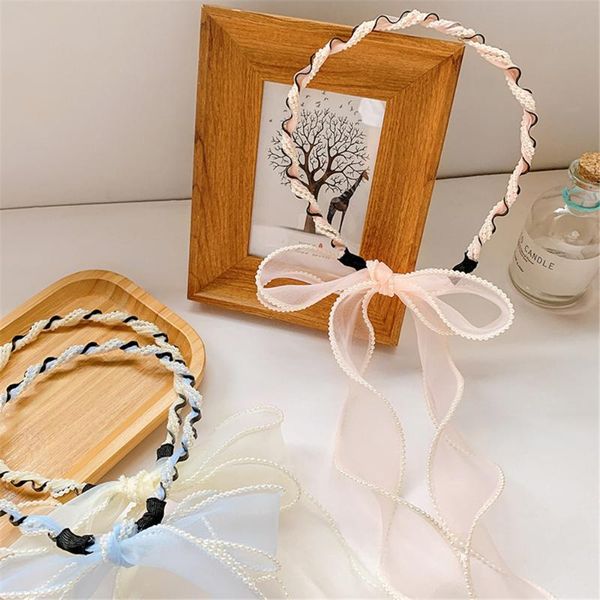 hair accessories cute girl pearls streamer headband kids braided head bands for girls princess sweet headwear, Slivery;white
hair accessories cute girl pearls streamer headband kids braided head bands for girls princess sweet headwear, Slivery;white