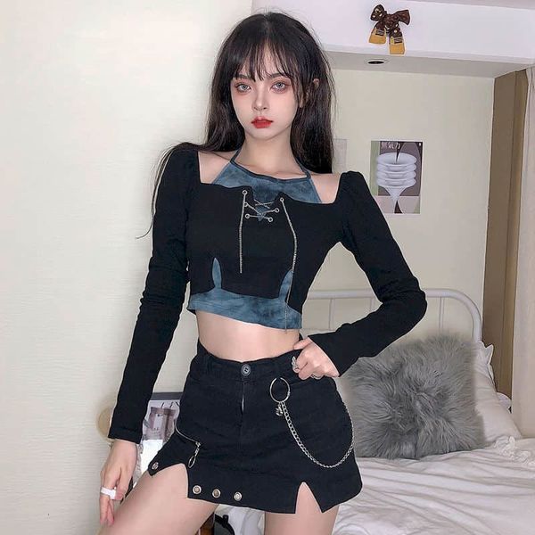 women's hoodies & sweatshirts umbilical cord long sleeve t-shirt, two-piece collar dyed fake shirt, women's design multifunctiona, Black
women's hoodies & sweatshirts umbilical cord long sleeve t-shirt, two-piece collar dyed fake shirt, women's design multifunctiona, Black