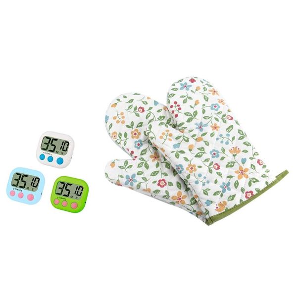 oven mitts kitchen timer 3 pack small digital electronic loud alarm with 1 pair floral gloves
oven mitts kitchen timer 3 pack small digital electronic loud alarm with 1 pair floral gloves