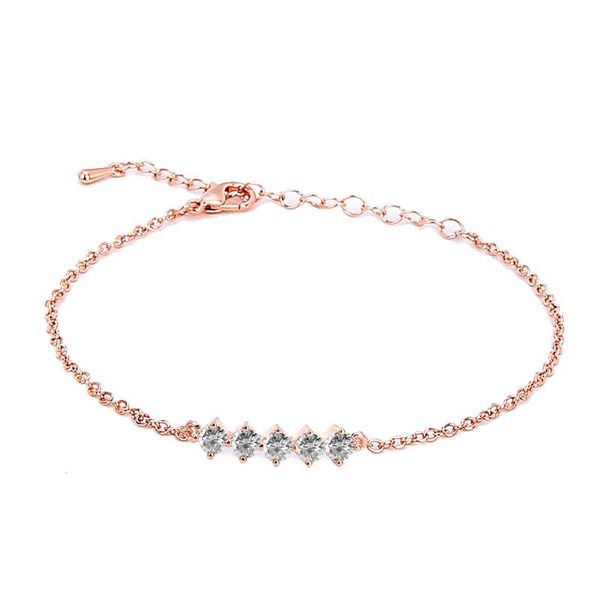 link, chain ashmtia 2021 rose gold 5 zircon bracelet women fashion gift for girl, Black
link, chain ashmtia 2021 rose gold 5 zircon bracelet women fashion gift for girl, Black
