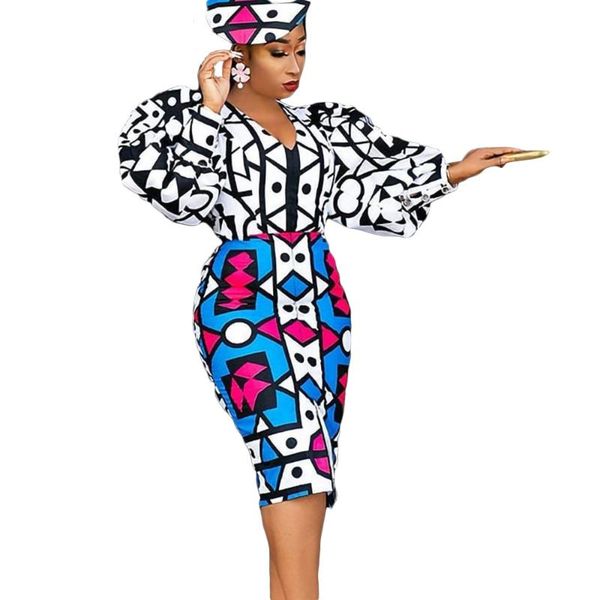 casual dresses vitiana women print party pencil dress spring female puff sleeve v-neck slim office femme club vestidos africa, Black;gray
casual dresses vitiana women print party pencil dress spring female puff sleeve v-neck slim office femme club vestidos africa, Black;gray