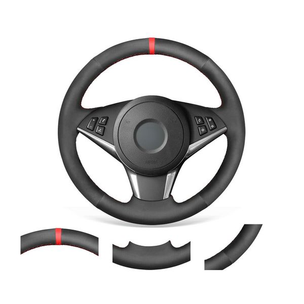 diy custom hand stitched red thread black suede steering wheel cover for bmw 3 series f30 f34 f22
diy custom hand stitched red thread black suede steering wheel cover for bmw 3 series f30 f34 f22