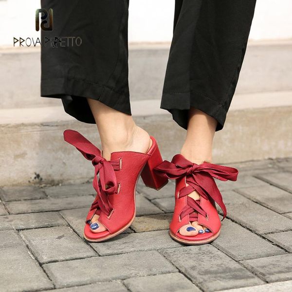 prova perfetto design lace up bowtie women slippers cross tied hollow chunky high heel red genuine leather cozy slides, Black
prova perfetto design lace up bowtie women slippers cross tied hollow chunky high heel red genuine leather cozy slides, Black