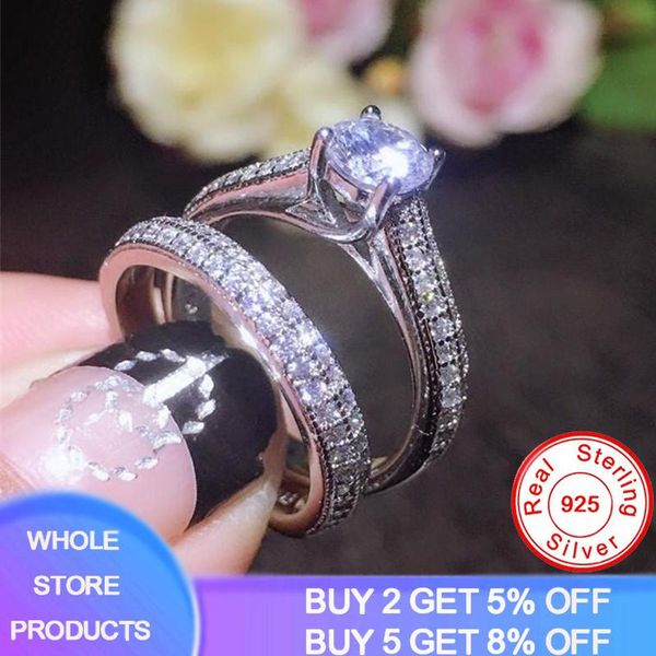 all made of 925 sterling silver luxury original wedding rings set for bridal women zircon engagement gift christmas jewelry cluster, Golden;silver
all made of 925 sterling silver luxury original wedding rings set for bridal women zircon engagement gift christmas jewelry cluster, Golden;silver