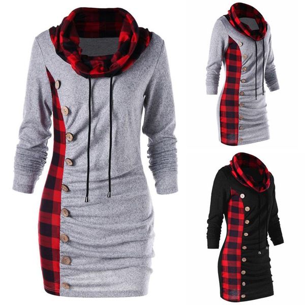 casual dresses for women women's clothing fashion plaid scarf collar buttons decoration patchwork dress vestido de mujer, Black;gray
casual dresses for women women's clothing fashion plaid scarf collar buttons decoration patchwork dress vestido de mujer, Black;gray