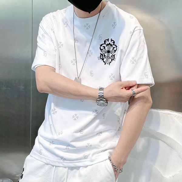 21 summer new fashion brand ch cro cross sword drill short sleeve t-shirt lovers loose casual half sleeve, White;black
21 summer new fashion brand ch cro cross sword drill short sleeve t-shirt lovers loose casual half sleeve, White;black