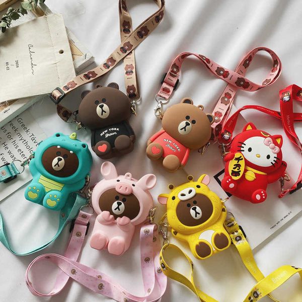 children small bag cute cartoon silicone zero wallet boys and girls messenger fashion ribbon baby single shoulder, Black
children small bag cute cartoon silicone zero wallet boys and girls messenger fashion ribbon baby single shoulder, Black
