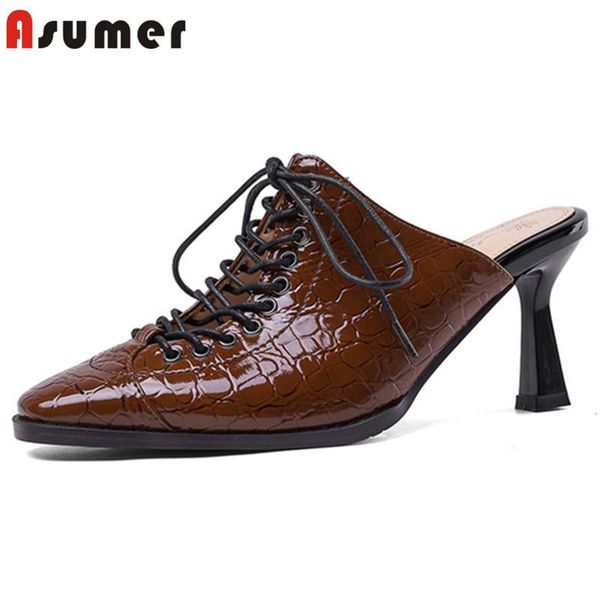 dress shoes asumer 2021 est women pumps stone pattern square toe summer thin high heels party woman mules big size 43, Black
dress shoes asumer 2021 est women pumps stone pattern square toe summer thin high heels party woman mules big size 43, Black
