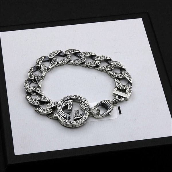 70% off designer jewelry gujia new double g carved japanese korean trendsetters versatile men and women lovers 925 sterling silver bracelet, Black
70% off designer jewelry gujia new double g carved japanese korean trendsetters versatile men and women lovers 925 sterling silver bracelet, Black