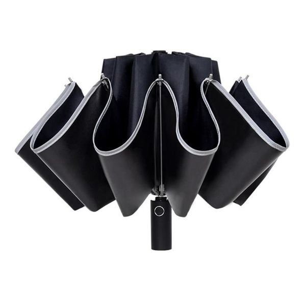 umbrellas windproof automatic folding inverted umbrella 10 ribs portable reverse with reflective stripe
umbrellas windproof automatic folding inverted umbrella 10 ribs portable reverse with reflective stripe