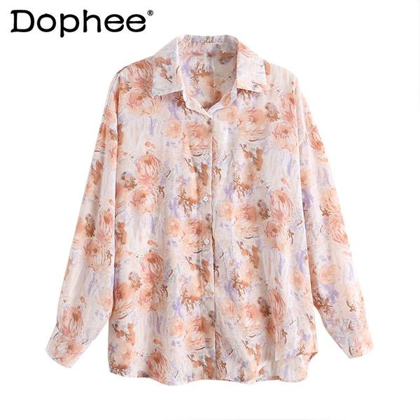 women's blouses & shirts summer retro chic shirt for women french style fashion printed all-match elegant blouse long sleeve collar, White
women's blouses & shirts summer retro chic shirt for women french style fashion printed all-match elegant blouse long sleeve collar, White