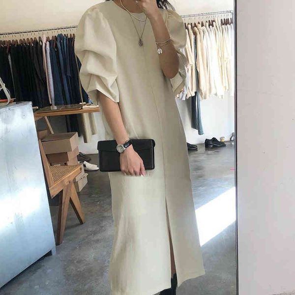 casual dresses hzirip verão em torno do pescoço coreano manga bolha frente fenda senhoras vestido moda all-match cor sólida de curta c5ot, Black;gray
casual dresses hzirip verão em torno do pescoço coreano manga bolha frente fenda senhoras vestido moda all-match cor sólida de curta c5ot, Black;gray