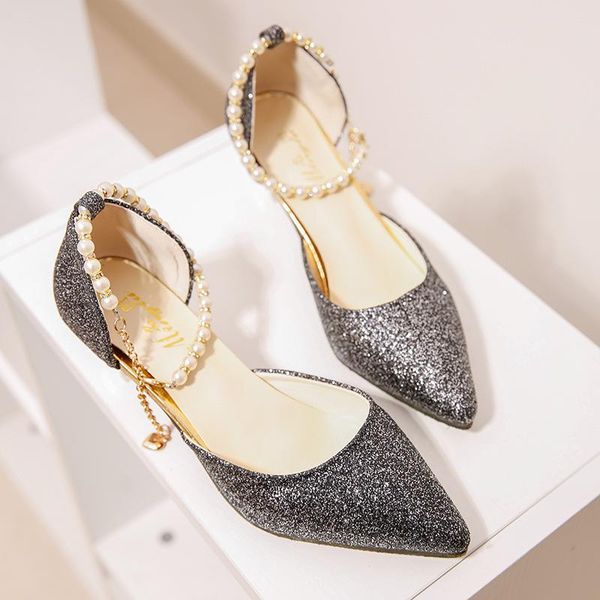 dress shoes pumps women ankle strap stylish sequined heels with beaded comfort and versatile high heel stiletto, Black
dress shoes pumps women ankle strap stylish sequined heels with beaded comfort and versatile high heel stiletto, Black