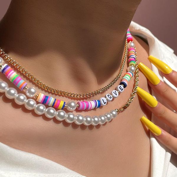 chokers multi layer soft clay beads asymmetric golden choker necklace for women trendy handmade imitation pearls metal jewelry, Golden;silver
chokers multi layer soft clay beads asymmetric golden choker necklace for women trendy handmade imitation pearls metal jewelry, Golden;silver