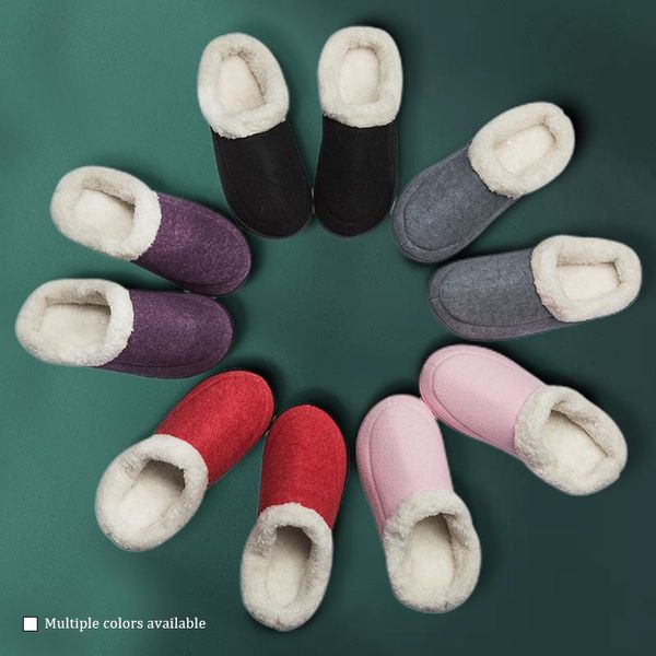 women indoor slippers warm plush knitted fabric lovers home cotton slipper soft sole winter shoes woman men floor slides, Black
women indoor slippers warm plush knitted fabric lovers home cotton slipper soft sole winter shoes woman men floor slides, Black