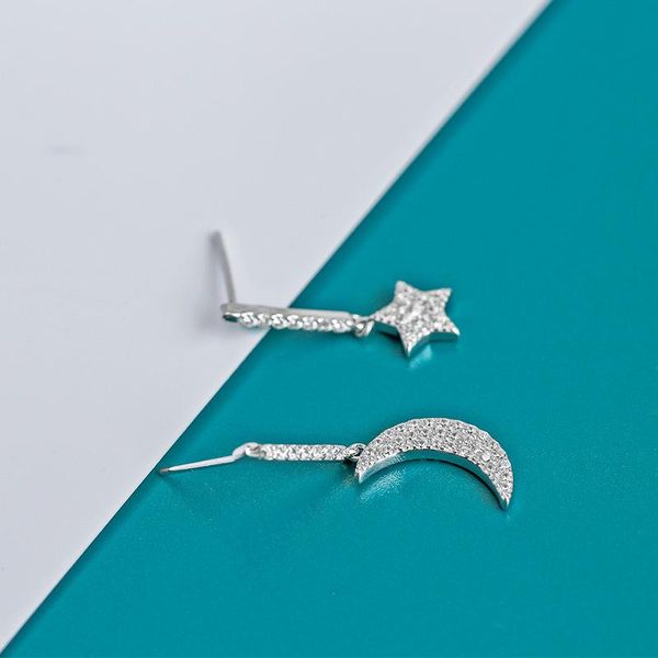 stud jewelry 925 sterling silver stars moon earrings creative asymmetric student, Golden;silver
stud jewelry 925 sterling silver stars moon earrings creative asymmetric student, Golden;silver