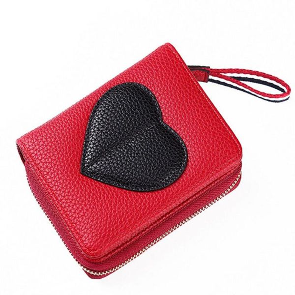 wallets heart shape pu leather short women wallet fashion girls change clasp purse money coin holders portefeuille femme, Red;black
wallets heart shape pu leather short women wallet fashion girls change clasp purse money coin holders portefeuille femme, Red;black
