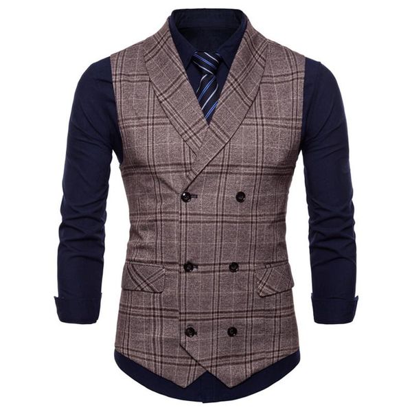 men's vests nice casual boutique business plaid vest / male slim double-breasted dress suit waistcoat, Black;white
men's vests nice casual boutique business plaid vest / male slim double-breasted dress suit waistcoat, Black;white