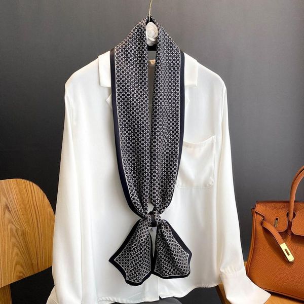scarves 2021 print silk long scarf women luxury neckerchief summer headband female kerchief bag scarfs hairband neck for ladies, Blue;gray
scarves 2021 print silk long scarf women luxury neckerchief summer headband female kerchief bag scarfs hairband neck for ladies, Blue;gray