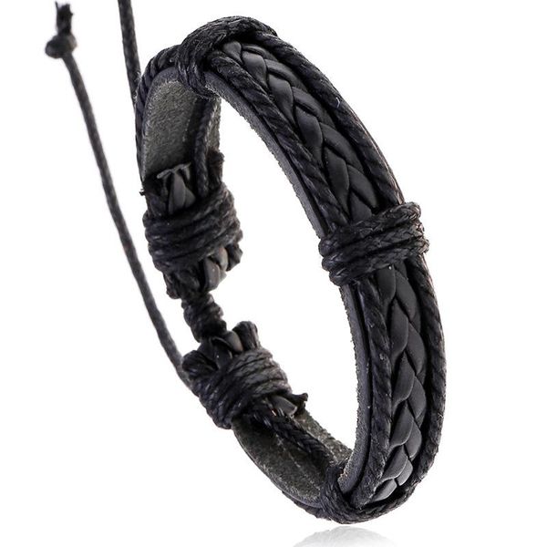 link, chain vintage braided leather rope men's bracelet solid black multi-layer male female bracelets bangles trendy jewelry wristbands
link, chain vintage braided leather rope men's bracelet solid black multi-layer male female bracelets bangles trendy jewelry wristbands