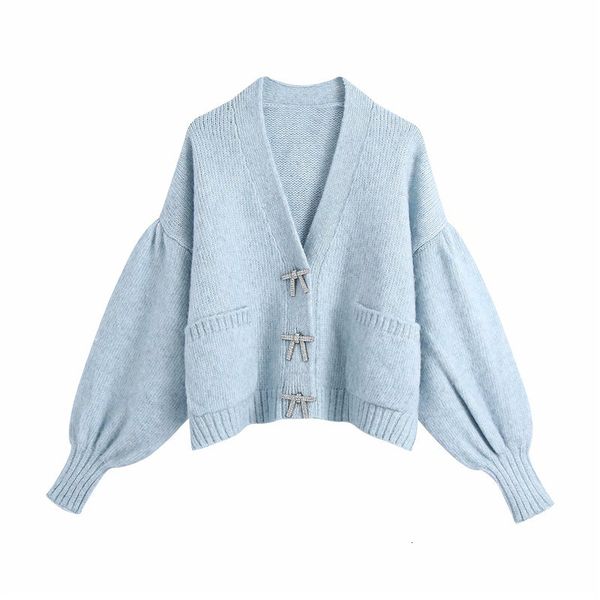 women's sweaters mode loose strass button mesh around neck vintage female sweater sleeve long flashlight pockets outerwear chic 4ihr, White;black
women's sweaters mode loose strass button mesh around neck vintage female sweater sleeve long flashlight pockets outerwear chic 4ihr, White;black