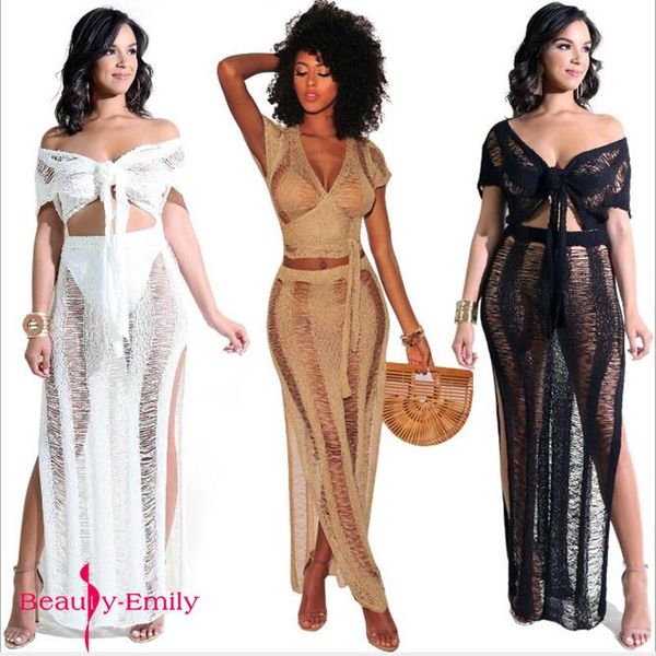 party dresses beauty emily perspective skirts knitted tracksuit hollow casual v neck split beach fashion designer, White;black
party dresses beauty emily perspective skirts knitted tracksuit hollow casual v neck split beach fashion designer, White;black