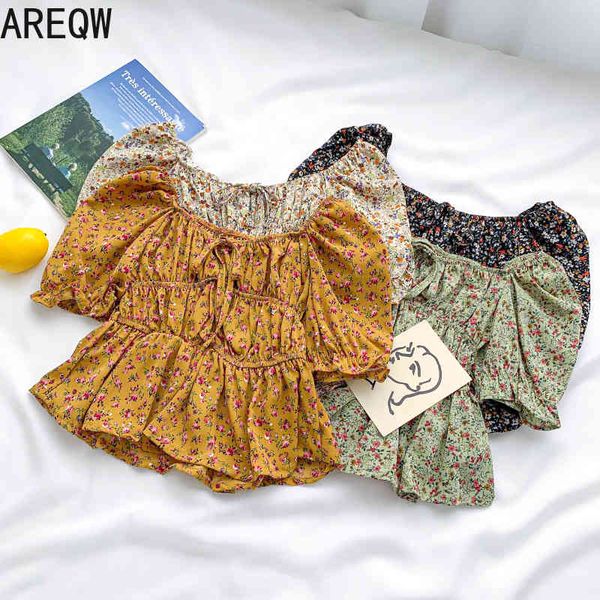 summer sweet wild floral printed fold tie bow short chiffon shirt women 210507, White
summer sweet wild floral printed fold tie bow short chiffon shirt women 210507, White