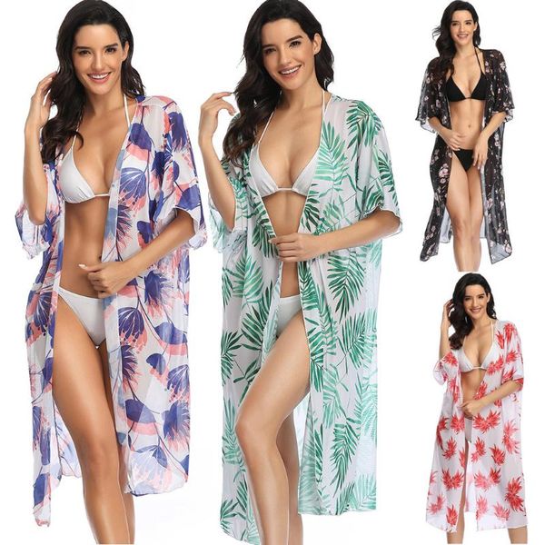 women's swimwear womens boho printed kimono beach cover up ffloral print mesh short sleeve smock suitfor all figure bikini, White;black
women's swimwear womens boho printed kimono beach cover up ffloral print mesh short sleeve smock suitfor all figure bikini, White;black