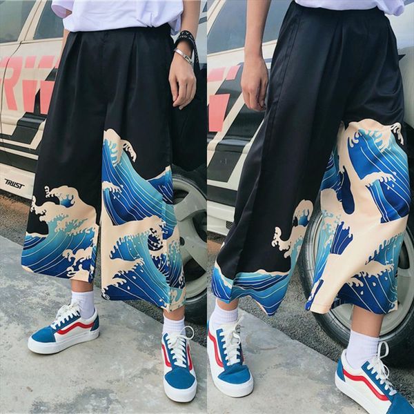 japanese style harajuku women capris wide leg loose kanagawa print trousers men casual ukiyo e hight waist streetwear, Black;white
japanese style harajuku women capris wide leg loose kanagawa print trousers men casual ukiyo e hight waist streetwear, Black;white