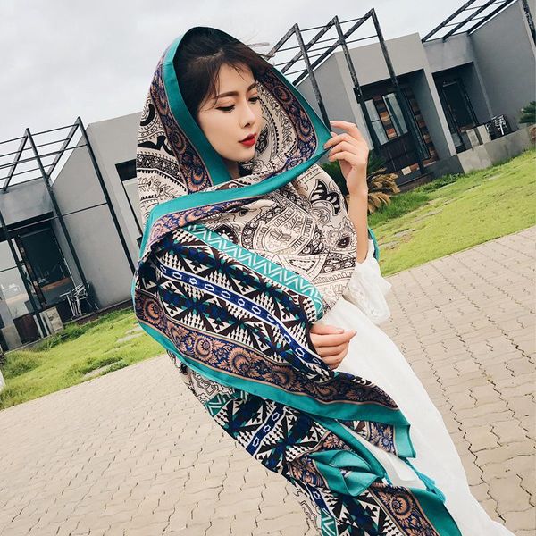 scarves vohio est luxury scarf autumn winter woman 190*80 vintage ethnic cotton shawl versatile boho with sun protection, Blue;gray
scarves vohio est luxury scarf autumn winter woman 190*80 vintage ethnic cotton shawl versatile boho with sun protection, Blue;gray