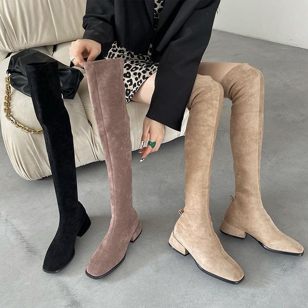 boots 2021 winter british style thick heel women's suede high mid-heel stovepipe over-the-knee stretch, Black
boots 2021 winter british style thick heel women's suede high mid-heel stovepipe over-the-knee stretch, Black