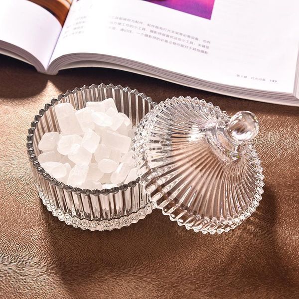 storage bottles & jars striped crystal glass jar with lid candy box sundries cotton swab bottle container art decoration
storage bottles & jars striped crystal glass jar with lid candy box sundries cotton swab bottle container art decoration