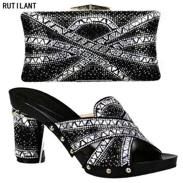 caleebear italian ladies shoes and bag set decorated with rhinestone nigerian party bags dress, Black
caleebear italian ladies shoes and bag set decorated with rhinestone nigerian party bags dress, Black
