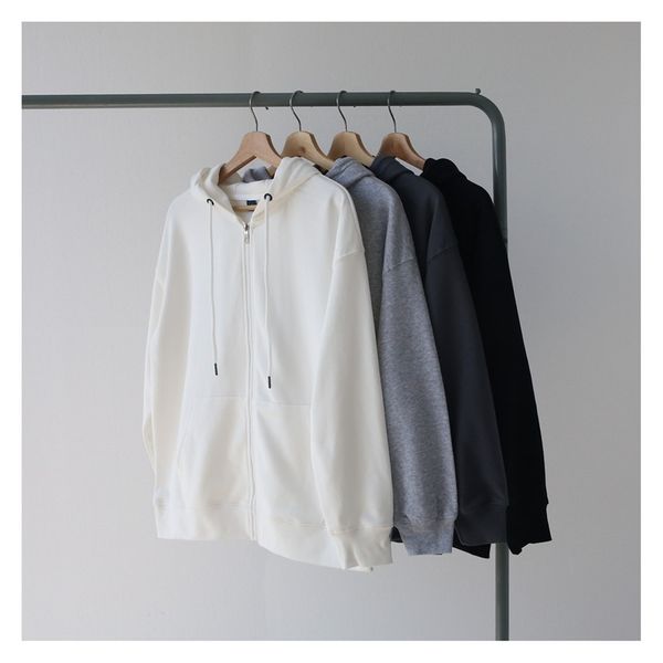 spring autumn solid color thin terry cloth zipper cardigan hooded sweater jacket men's and women's loose korean oversize, Black
spring autumn solid color thin terry cloth zipper cardigan hooded sweater jacket men's and women's loose korean oversize, Black