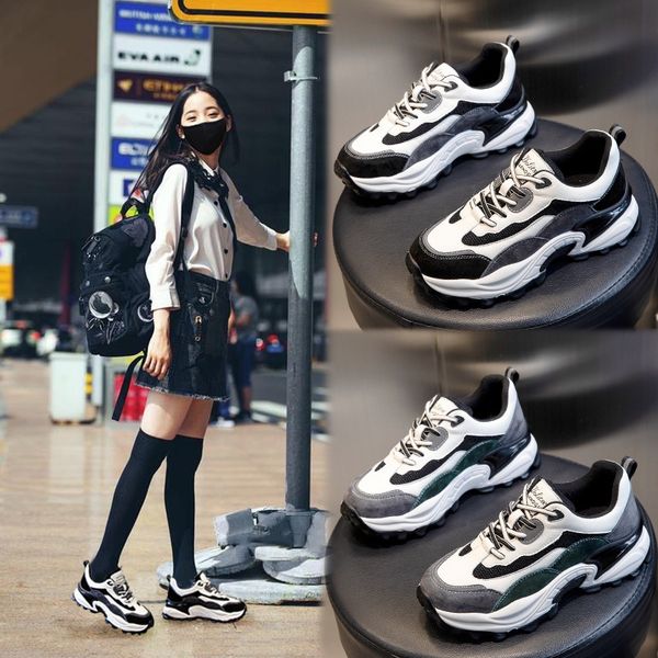 shoes women's autumn and winter leisure sports running thick soled leather shoes increased plush dad's, Black;white
shoes women's autumn and winter leisure sports running thick soled leather shoes increased plush dad's, Black;white