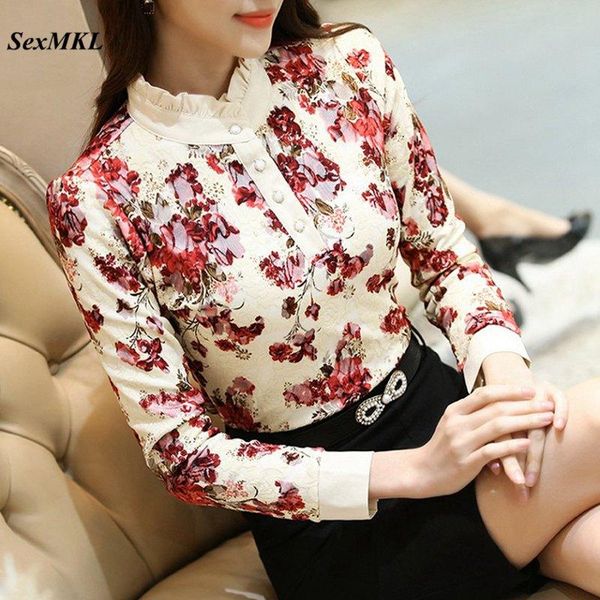 women's blouses & shirts sexmkl ladies print lace 2021 fashion korean autumn winter long sleeve blouse bluas femininas office women, White
women's blouses & shirts sexmkl ladies print lace 2021 fashion korean autumn winter long sleeve blouse bluas femininas office women, White