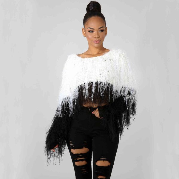 women's sweaters 091107 fashion o neck tassel women elastic long sleeve knitted pullover night clubwear crochet crop ec16, White;black
women's sweaters 091107 fashion o neck tassel women elastic long sleeve knitted pullover night clubwear crochet crop ec16, White;black