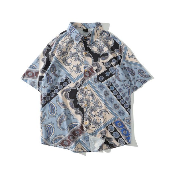 green blue full printed hawaiian shirt men turn-down collar men's shirt 2020 summer man clothing, White;black
green blue full printed hawaiian shirt men turn-down collar men's shirt 2020 summer man clothing, White;black